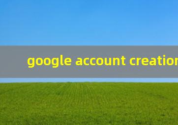 google account creation page